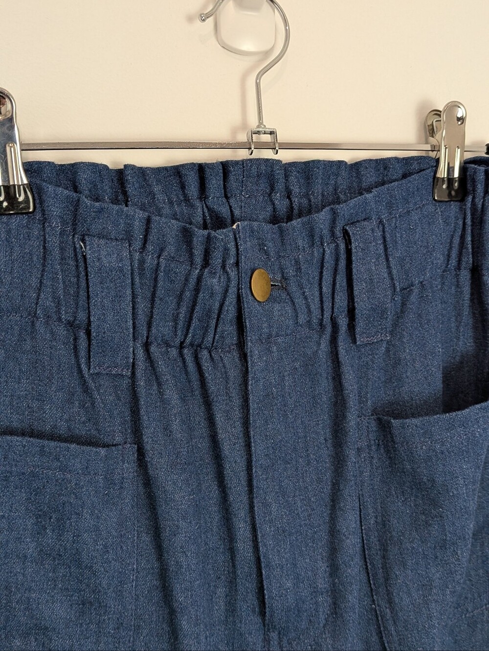 Emerson Fry Tulip Wide Leg Pant Size M Hemp Organic Cotton Indigo - Picture 6 of 7